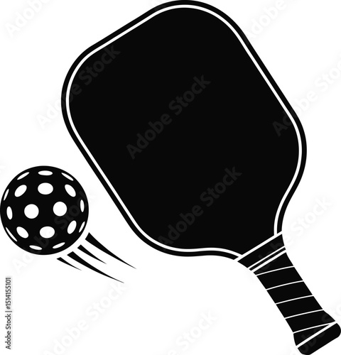 Pickleball Paddle and Ball Icon