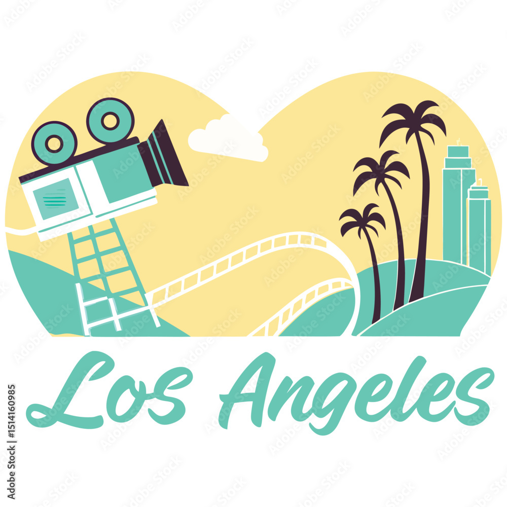 Fototapeta premium Los Angeles Lights, Camera, Action
