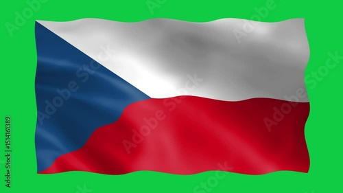 3d flag of czech