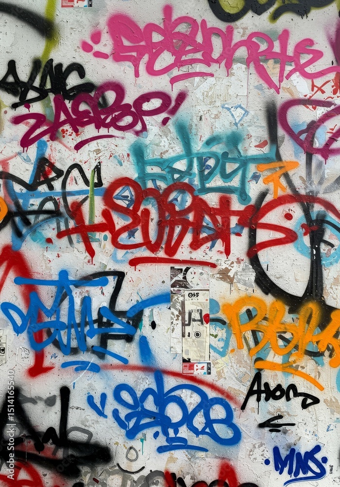 Abstract Graffiti Wall Art Urban Street Texture Background Design