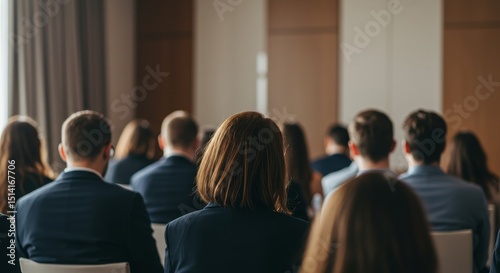 Attendees Listen Carefully During Conference Seminar Event Photo