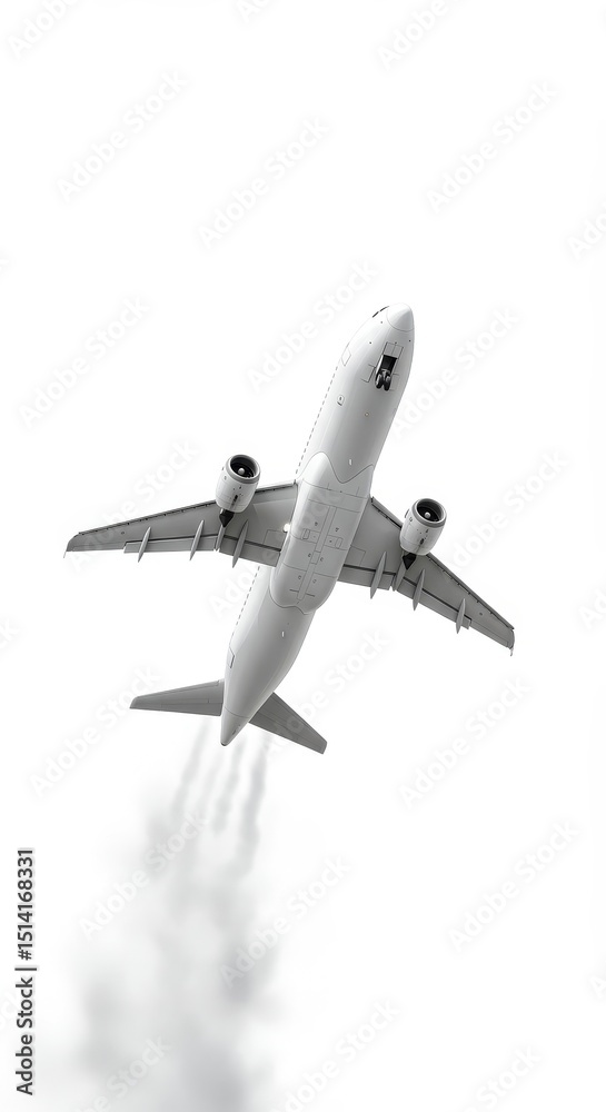 Obraz premium Airplane Emitting Smoke While Flying in Bright Sky Generic Aircraft