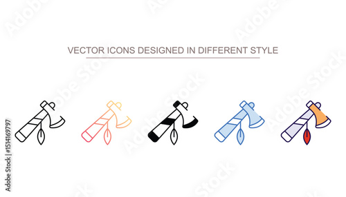 Tomahawk icon design with white background stock illustration