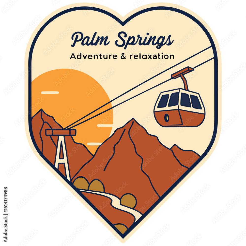 Naklejka premium Palm Springs, California - Adventure & Relaxation