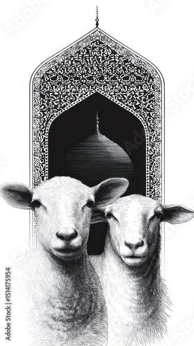 Sheep islamic design artwork