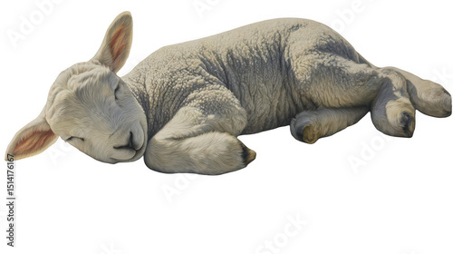 Baby lamb resting image