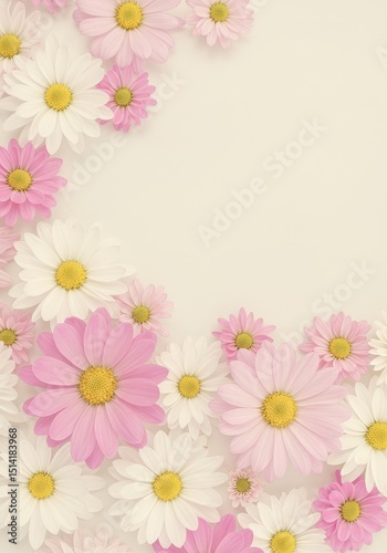 Floral Background Pink White Flowers Blossom Bloom Petal Design