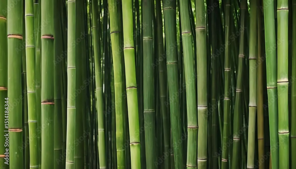 Dense bamboo forest texture, close up shot offering a serene green scene Dense bamboo forest texture, close up shot offering a serene green scene
