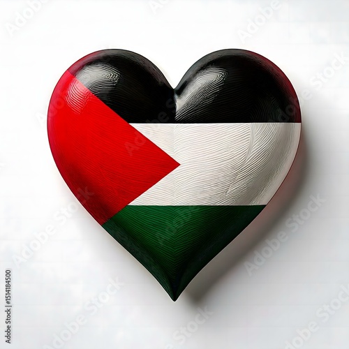 Palestinian Flag Heart A Symbol of Love and Hope