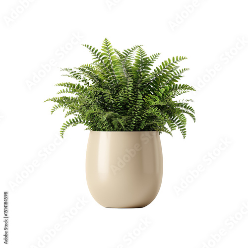 Potted plant isolated on white background