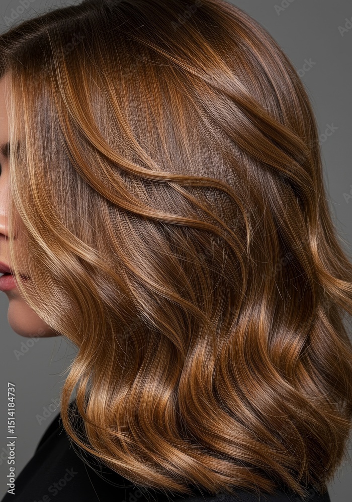 Obraz premium Photo of Shiny Hair Woman Glitter Sparkle Beauty Glamour Portrait