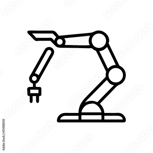 Robotic arm with gripper attachment in industrial design  