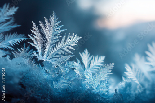 frost flower on the winter window