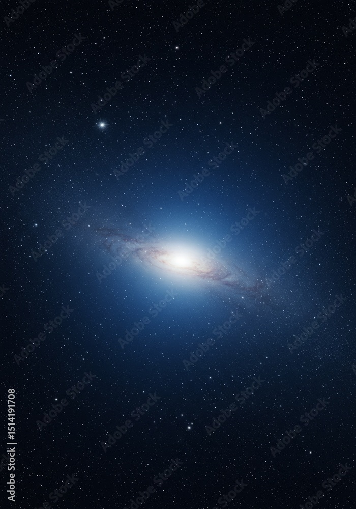 Fototapeta premium Photo of Vast Galaxy Amidst Countless Stars in the Deep Universe