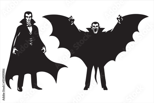 Dracula Silhouette Vector Bundle