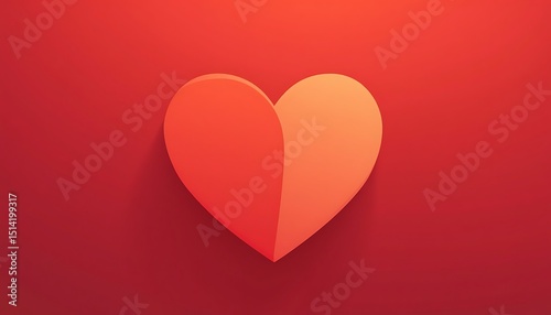 Red Heart Symbol Illustration