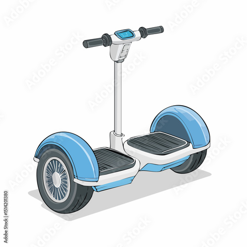 Compact hoverboard device for individual travel, with balance and tech details.