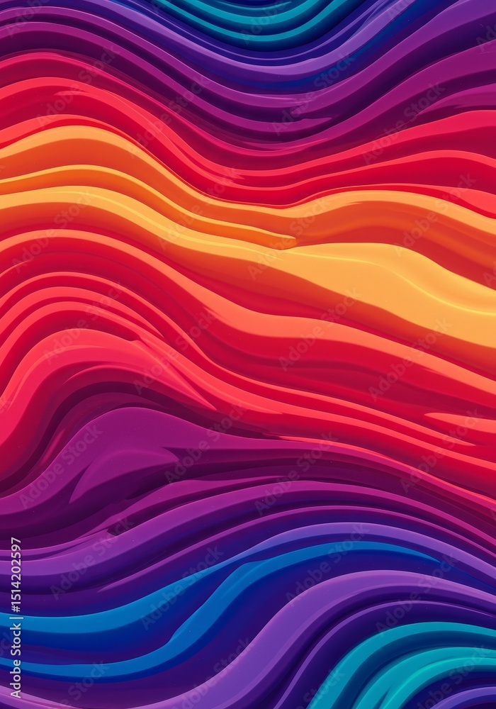 Fototapeta premium Vibrant Abstract Background Gradient Waves Colorful Texture Design
