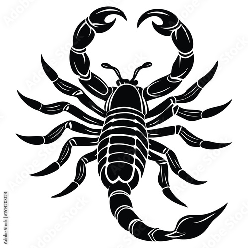 Scorpion vector silhouette illustration .