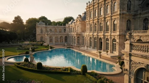 luxury palace and pool view 