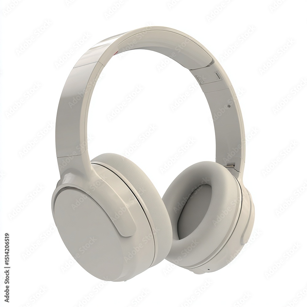 Isolated product image of modern wireless headphones on a pure white background with studio lighting and 8K UHD detail for commercial use. Isolated product image of modern wireless headphones on a pure white background with studio lighting and 8K UHD detail for commercial use.