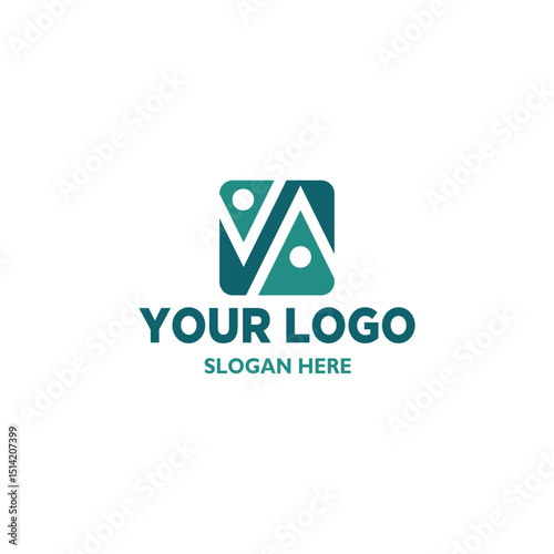 VOA initial logo design, Industrial logo, online logo