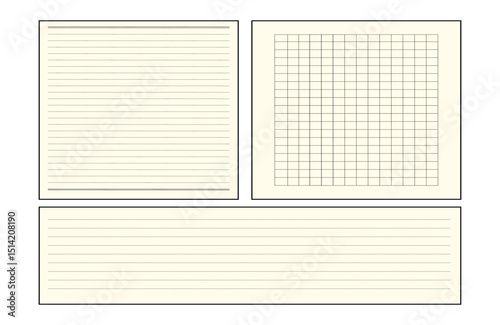 Sticky paper notes for daily planner. notebook sheets paper note to-do list and reminder, blank diary pages illustration