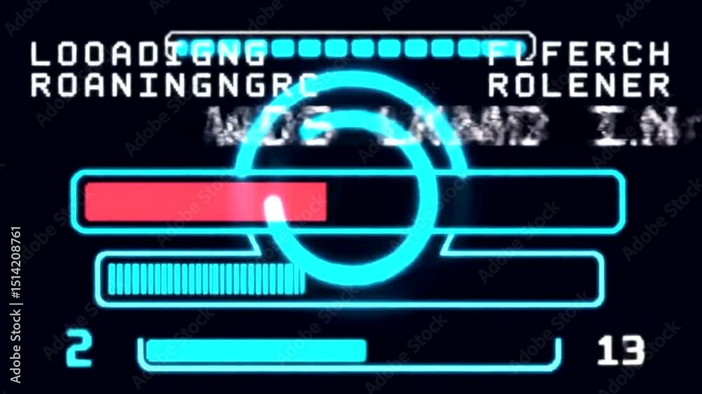 Futuristic Loading Screen Animation with Glowing Elements