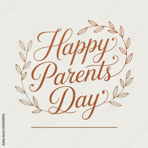 Elegant Happy Parents Day Greeting Card Design