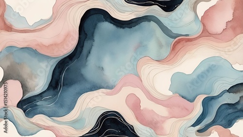 Abstract watercolor painting