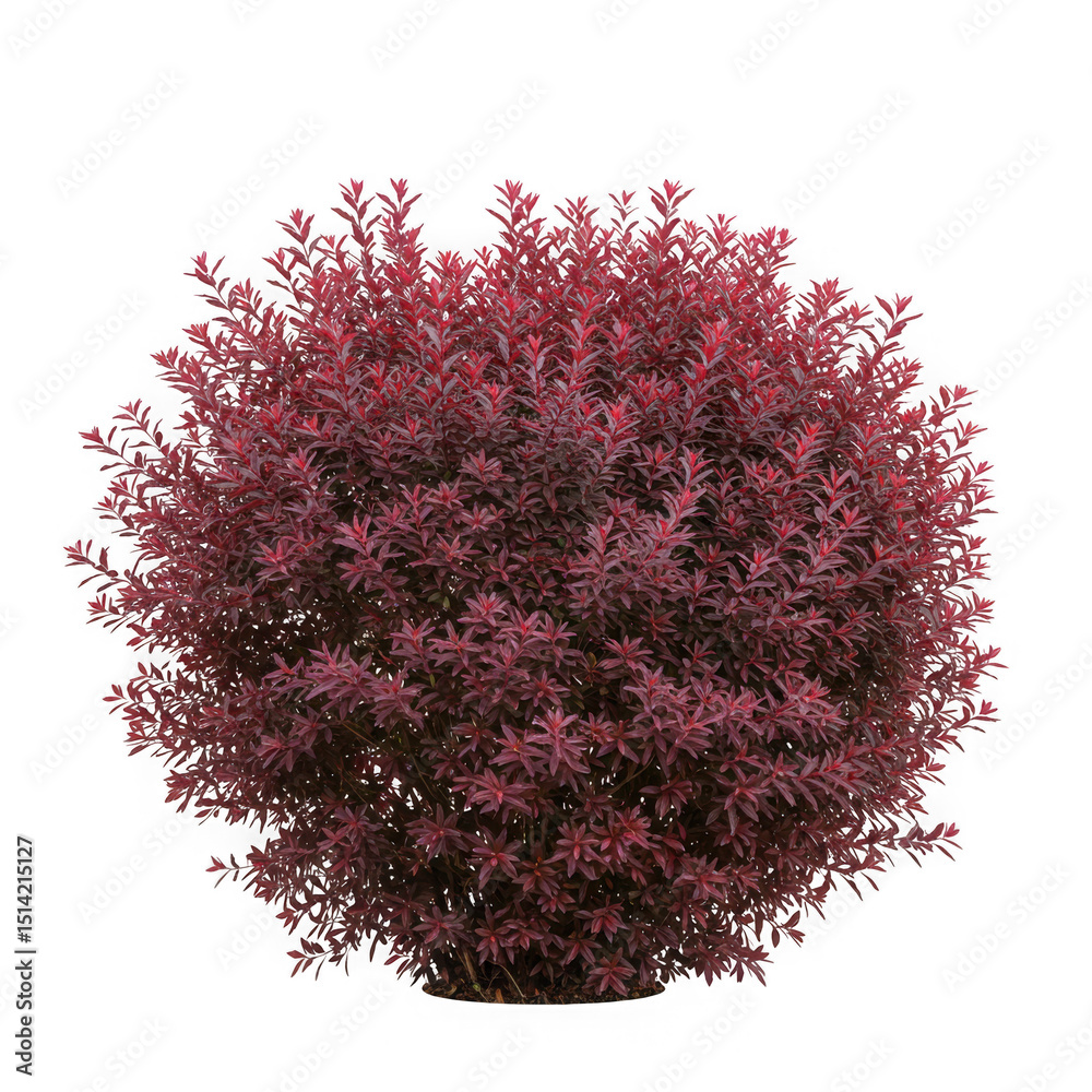 Fototapeta premium Illustration of Red bush isolated on transparent background