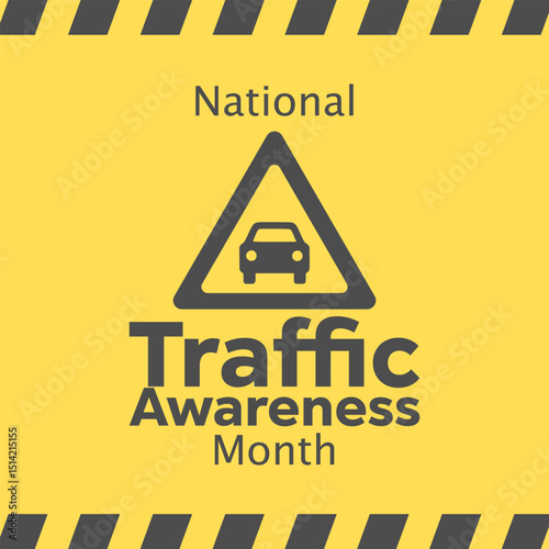 vector graphic of National Traffic Awareness Month ideal for National Traffic Awareness Month celebration