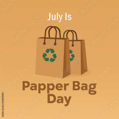 vector graphic of Paper Bag Day ideal for Paper Bag Day celebration
