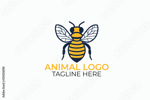 bee on white background