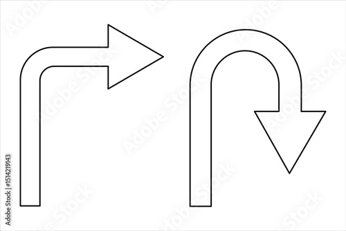 A one line drawing of arrow symbol continuous single line art arrow design Vector illustration