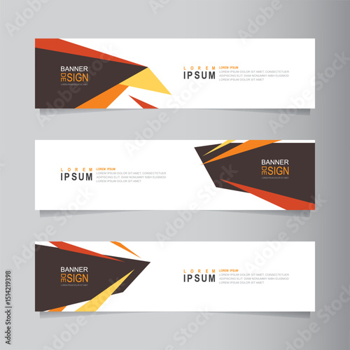 Vector abstract banner design web template. Collection of abstract fluid banners. Abstract geometric web design banner template isolated on grey background. Header - landing page Web Design Elements