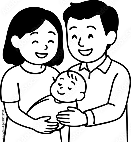 가족 일러스트 아이콘 아기 family baby icon