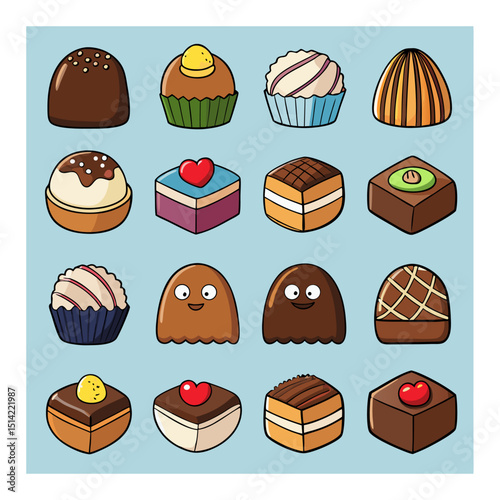 Assorted Cartoon Chocolates and Confections