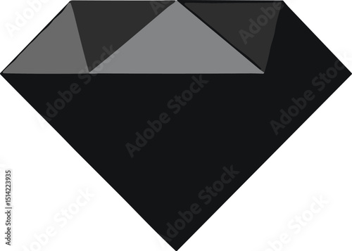 Diamond silhouette vector clip art isolated on a transparent background. Perfect for luxury designs, jewelry branding, wedding themes, and elegant graphic projects.