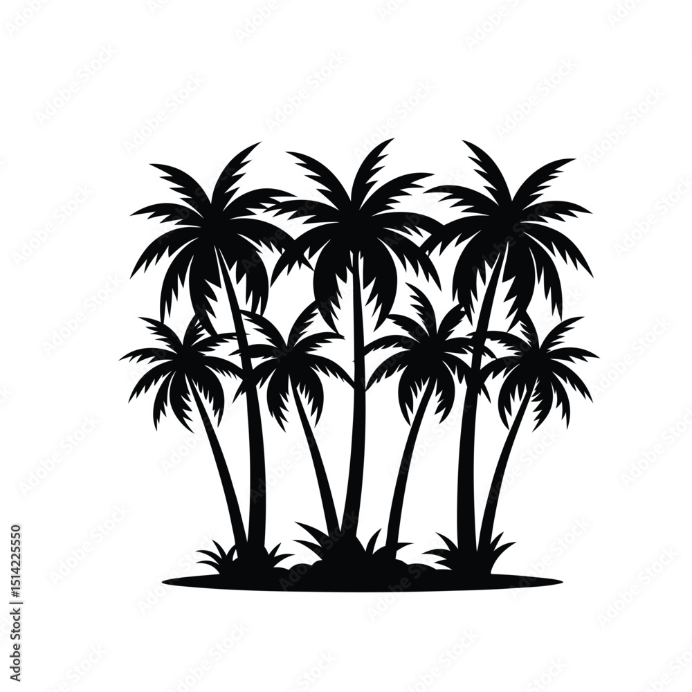 Obraz premium silhouette of palm trees