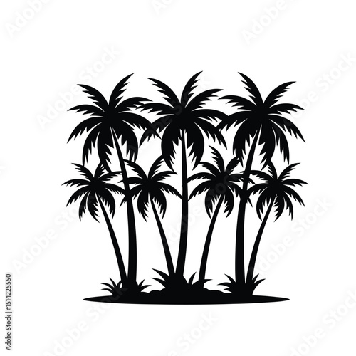 silhouette of palm trees