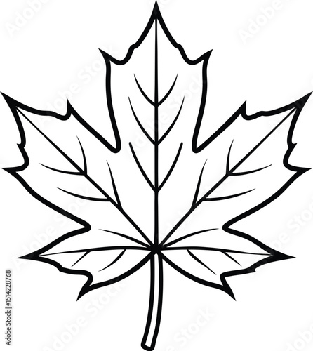 black silhouette of a Maple leaf