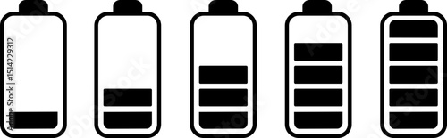 BaBattery charge level indicator. Battery Charging Icon symbol, High quality black style vector icons,
sic RGB