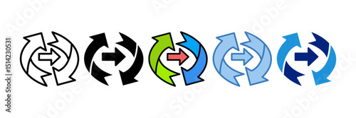 Recovery Arrow Icon Element For Design