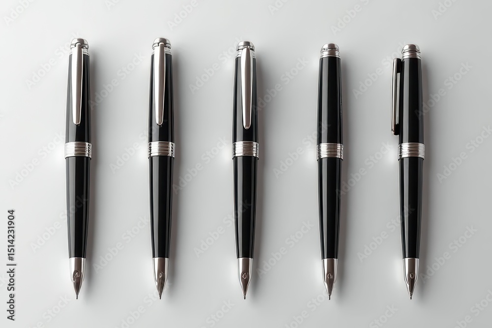 Fototapeta premium Elegant Office Supplies - Ballpoint Pen Explained
