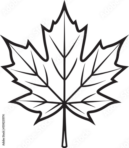 vector illustration of an abstract Maple leaf