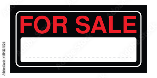 Download For Sale Sign High-Quality Stock Image - Bold Advertising Sign for Real Estate, Retail, and Personal Listings