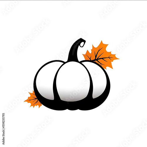 Pumpkin icon Black line pumpkin icon thick bold strokes minimalist vector symbolizing Halloween and autumn season