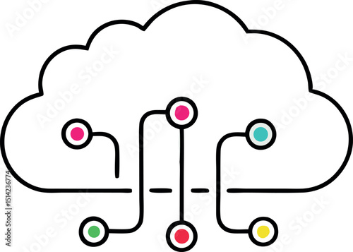 vector illustration of a cloud icon