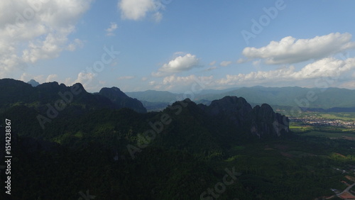 mountain at vangvieng